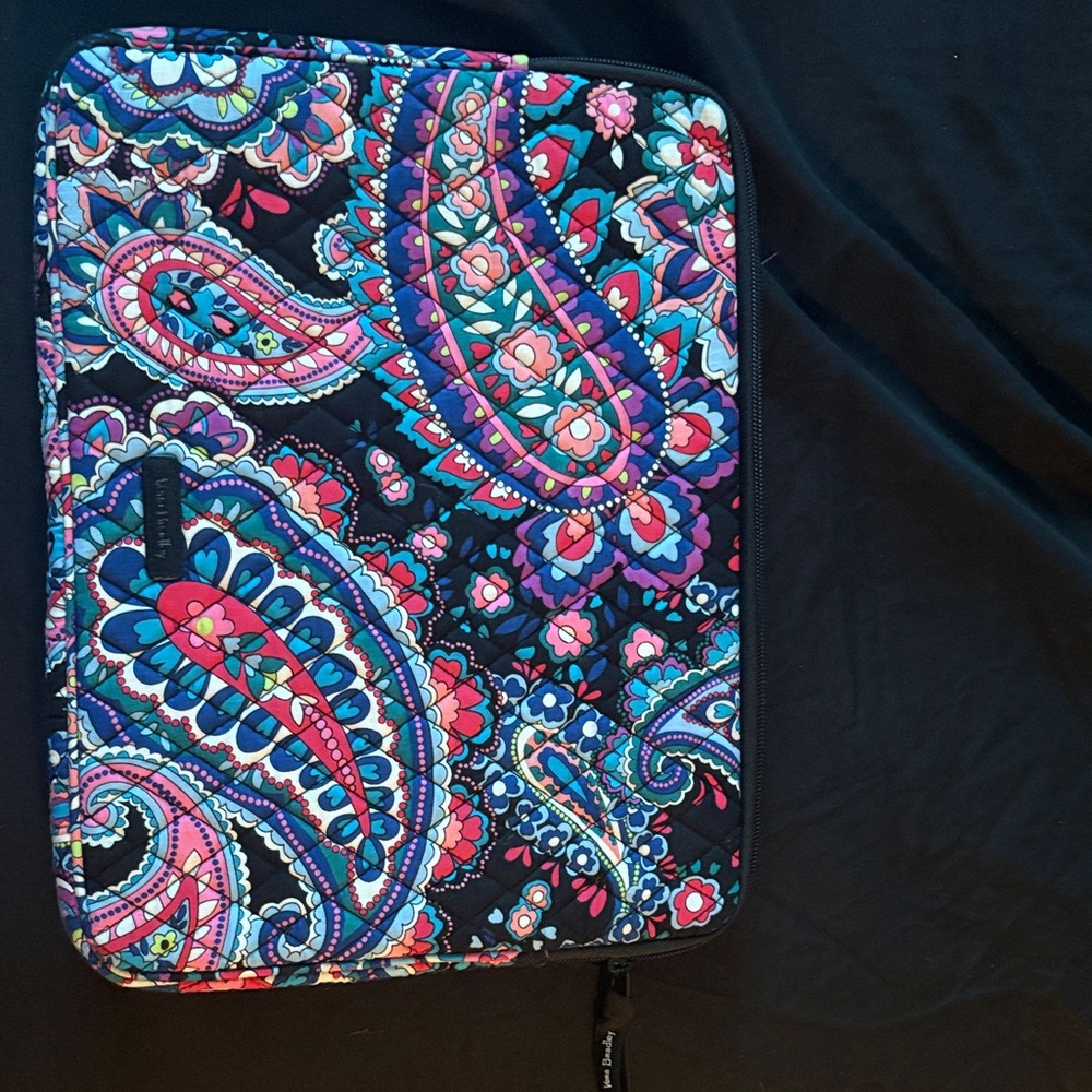 Vera Bradley Colorful Paisley laptop sleeve and hair tool sleeve